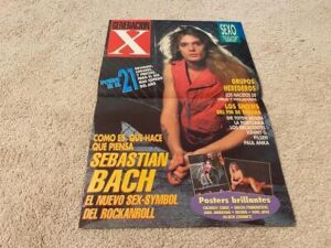 Jon Bon Jovi Skid Row Sebastian Bach teen magazine poster clipping Spain Bop