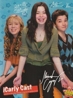 Jennette Mccurdy Miranda Cosgrove Nathan Kress teen magazine pinup clipping Bop