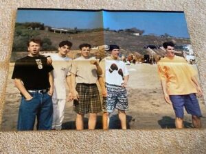 New Kids on the block Nelson teen magazine poster clipping beach Teen Machine