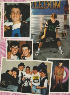 New Kids on the block teen magazine pinup photos spread 2 sided