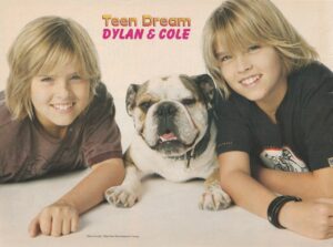 Cole Sprouse Dylan Sprouse teen magazine pinup clipping dog Teen Dream pix Bop