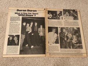 Duran Duran teen magazine pinup clipping Teen Machine Wild Boys 2 page Teen Beat