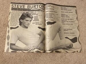 Steve Burton teen magazine pinup clipping handwriting Days of our lives sexy