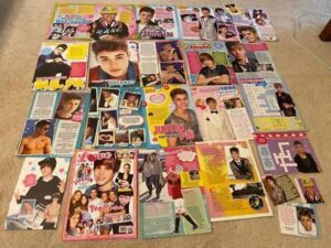 Justin Bieber teen magazine pinup clippings lot Teen Beat J-14 Twist M Bop pix 1