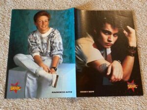 Mackenzie Astin Johnny Depp Kirk Cameron teen magazine poster clipping Star pix