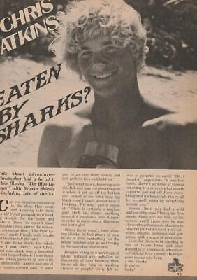 Christopher Atkins teen magazine pinup clipping Eaten by sharks Tiger Beat