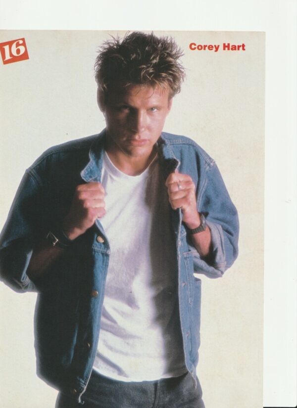 Corey Hart jean shirt photo shoot