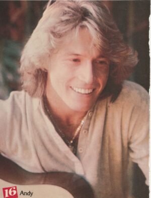 Andy Gibb Peter Barton teen magazine pinup guitar 16 mag pix smiling