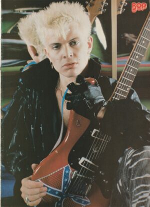 Billy Idol teen magazine pinup red guitar