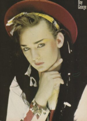 Boy George Culture Club teen magazine pinup red hat