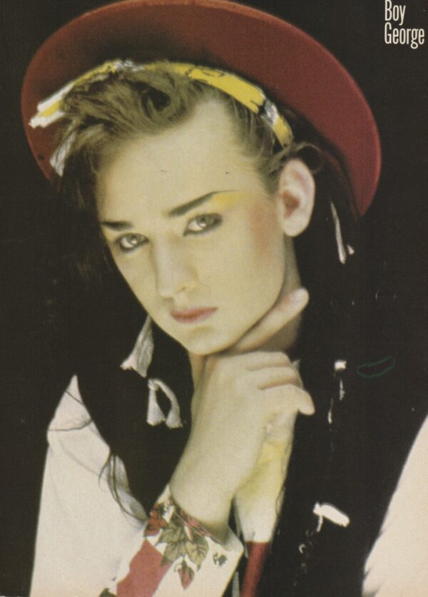 Boy George Culture Club teen magazine pinup red hat