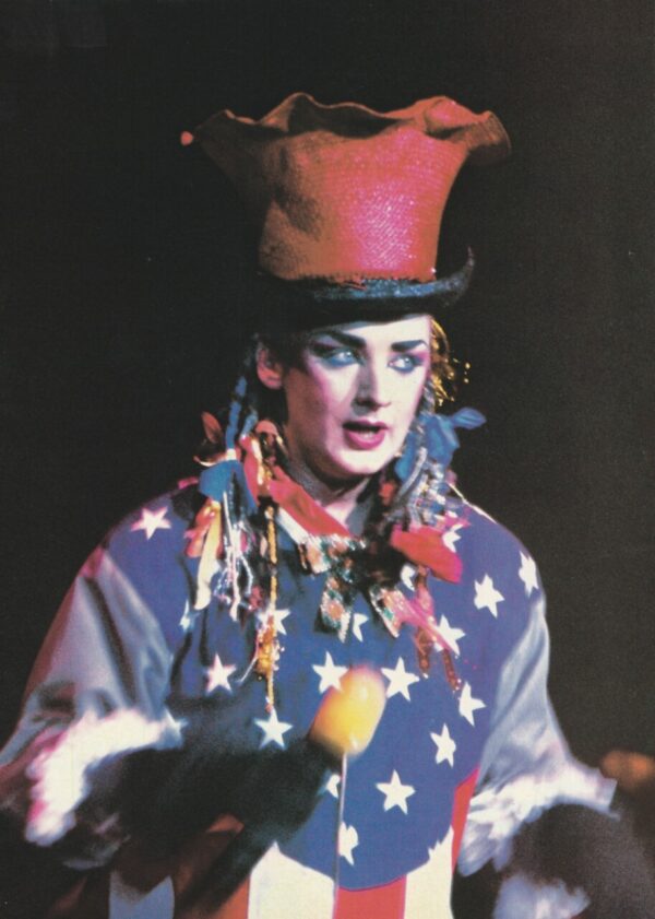 Boy George teen magazine pinup clipping USA flag shirt Japan