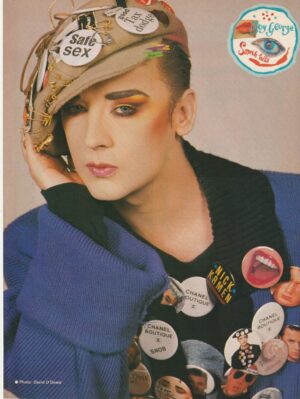 Boy George teen magazine pinup Culture Club buttons Japan mag