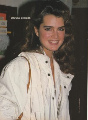 Brooke Shields Jeff Yagher teen magazine pinup clipping white jacket Teen Machine