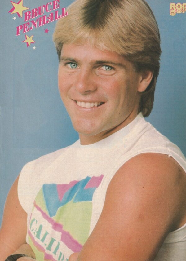 Bruce Penhall teen magazine pinup clipping muscles Bop white shirt