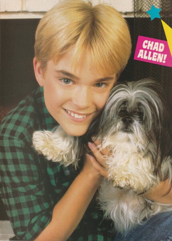 Chad Allen teen magazine pinup clipping dog Superteen