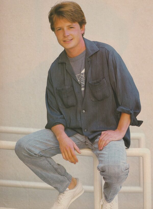 Chad Allen Michael J. Fox teen magazine pinup clipping jean jacket Teen Beat - Image 2