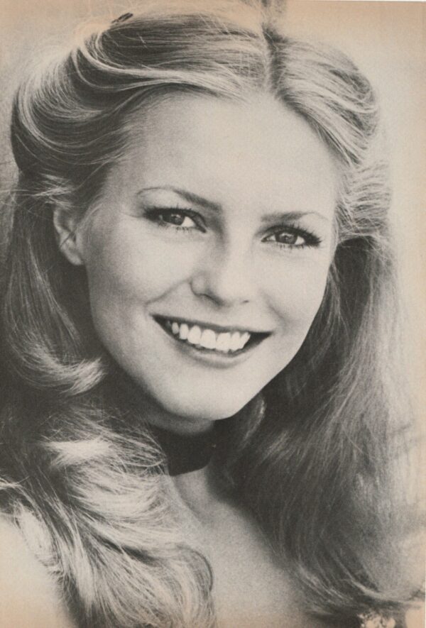 Cheryl Ladd teen magazine pinup clipping black and white smile