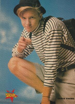 Chris Young teen magazine pinup clipping shorts legs Star vintage 80's Bop