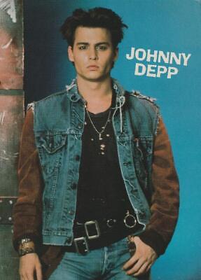 Johnny Depp Jon Bon Jovi teen magazine pinup clipping jeans jean jacket pix