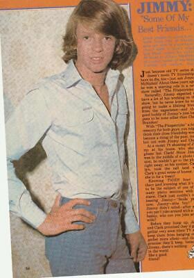 Jimmy Mcnichol teen magazine pinup clipping Teen Machine 70's cream shirt