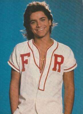 John Stamos teen magazine pinup clipping white open shirt 16 mag pic 80's