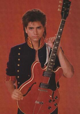 John Stamos teen magazine pinup clipping red guitar Teen Beat pix Full House