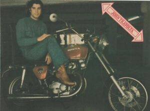 John Travolta Linda Ronstadt teen magazine pinup clipping motorcycle Teen idols