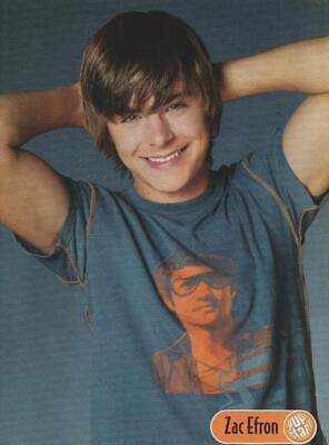 Zac Efron Vanessa Hudgens teen magazine pinup clipping blue shirt arms Pop Star