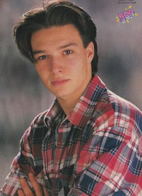 Justin Whalin teen magazine pinup clipping red shirt Bop Big Bopper rare 90's