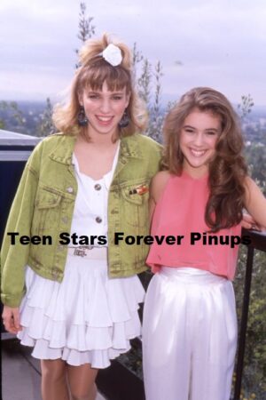 Debbie Gibson Alyssa Milano 4×6 or 8×10 Photo vintage 80's green jacket party bash