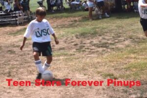 Jonathan Taylor Thomas soccer practice dribbling teen idols shorts