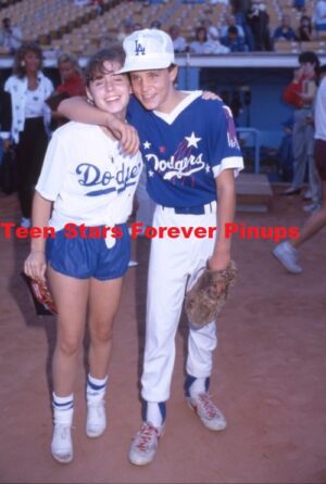 Corey Haim and sister 4×6 or 8×10 Photo vintage 80's baseball game teen idols