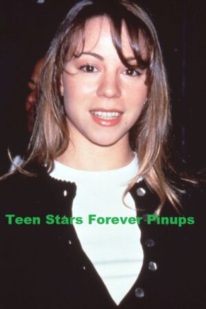 Mariah Carey 4×6 or 8×10 Photo vintage 90's open black shirt teen idols