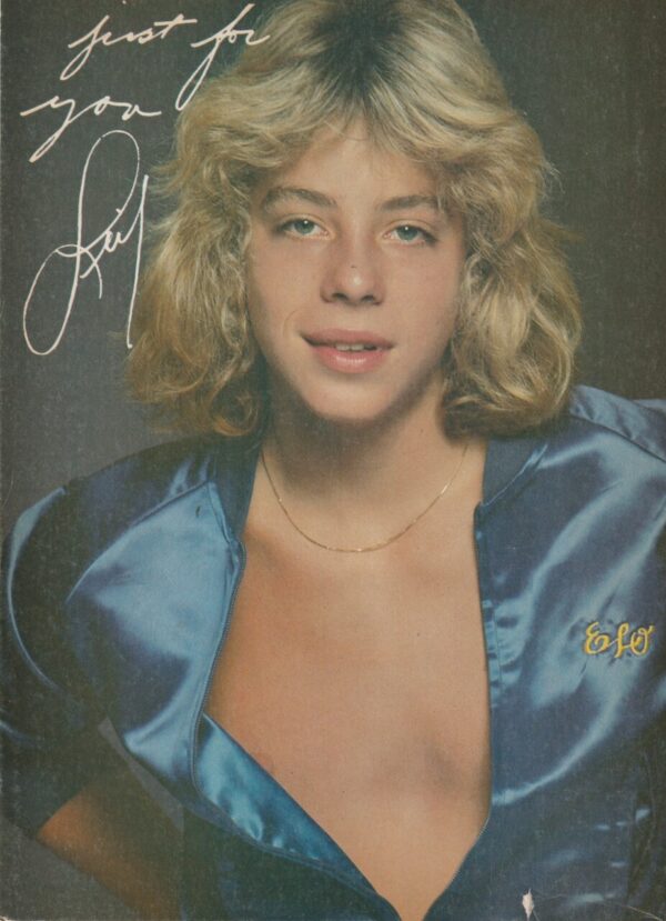 Leif Garrett teen magazine pinup clipping open blue jacket sexy pose