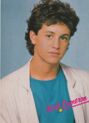 Kirk Cameron white jacket blue t-shirt growing pain teen idols super star christian