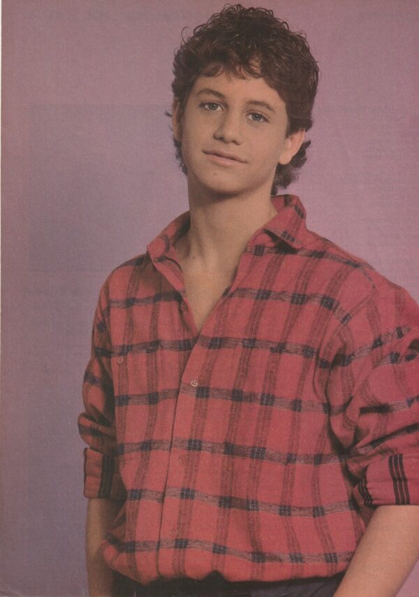 Kirk Cameron teen magazine pinup clipping red shirt heartthrob