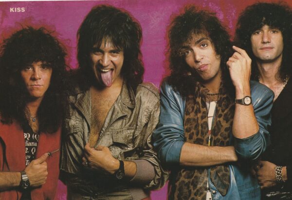 Kiss teen magazine pinup clipping rock band Teen Machine silly faces