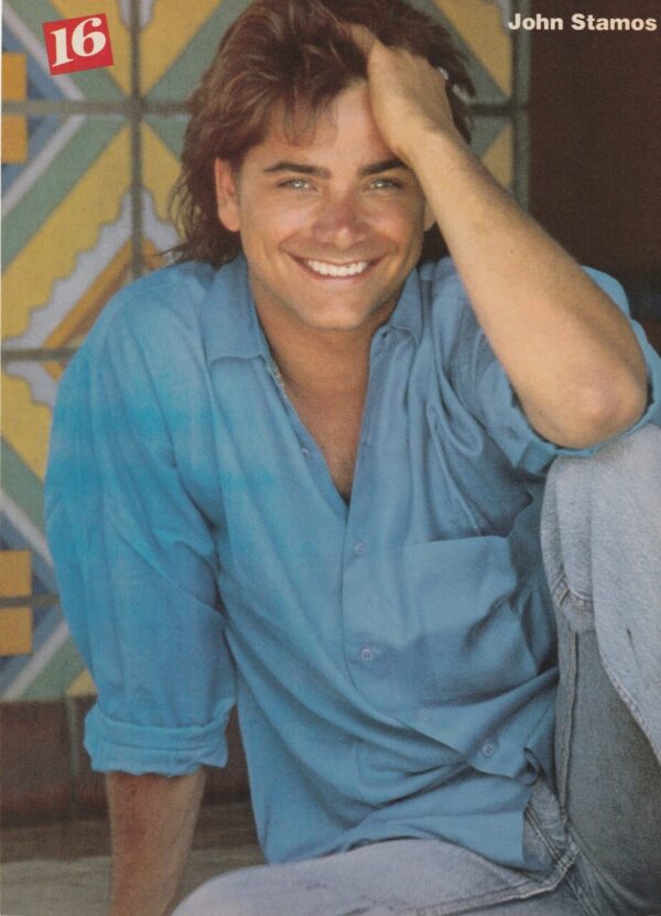 John Stamos blue shirt big smile Full House