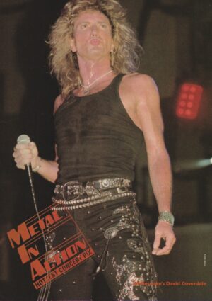 David Coverdale teen magazine pinup Metal in Action muscles Whitesnake