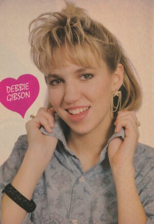 Debbie Gibson teen magazine pinup clipping hands on collar Teen Machine teen idols