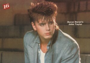 John Taylor Duran Duran teen magazine pinup clipping close up sad eyes 16 mag