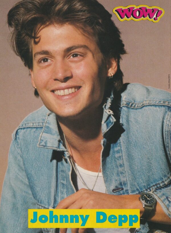 Johnny Depp jean jacket close up celebrity pix