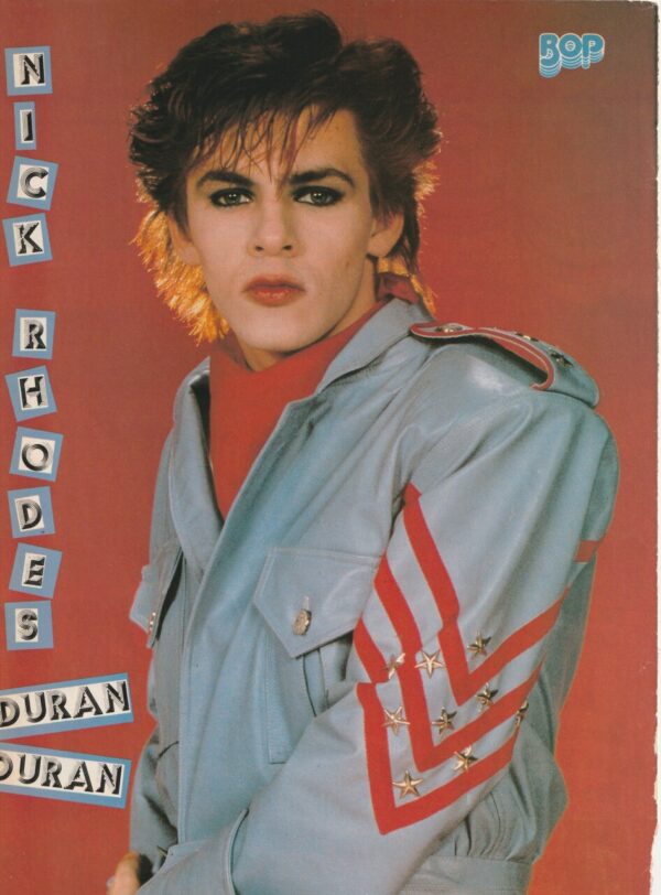 Nick Rhodes sexy pose Bop cool jacket