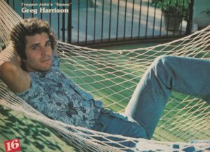 Gregory Harrison hammock jeans outside legs laying down