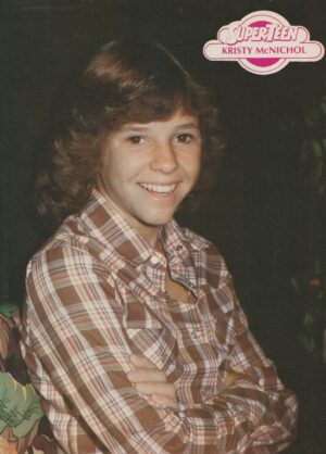 Kristy Mcnichol marron shirt younger day teen icon Superteen magazine