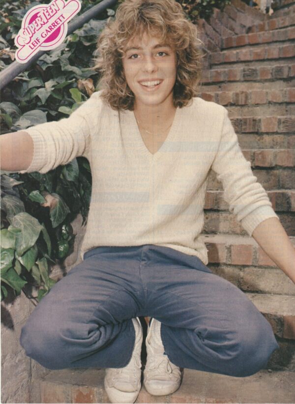 Leif Garrett teen magazine pinup clipping purple pants open legs steps Superteen