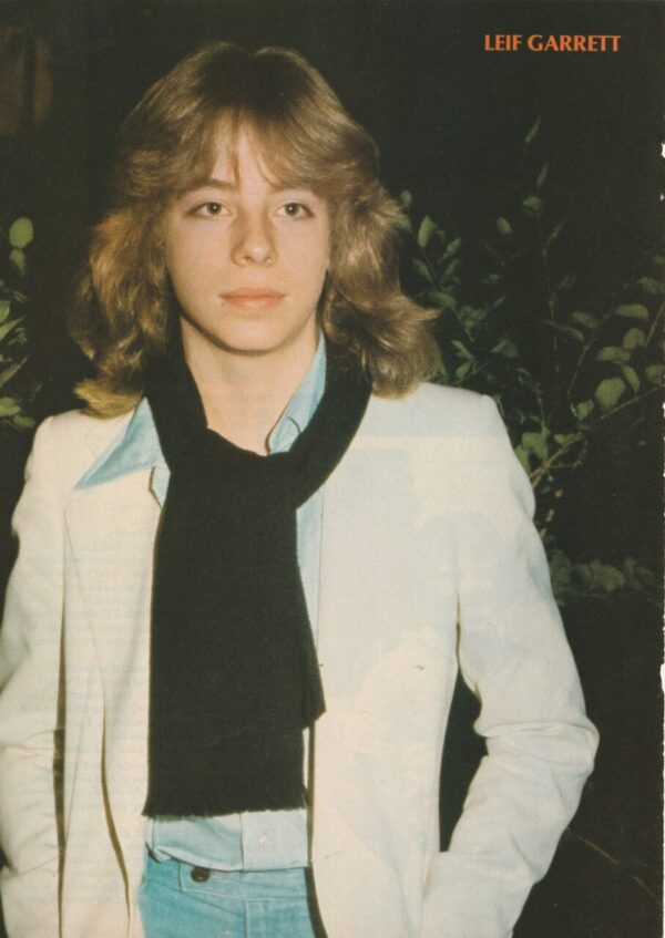 Leif Garrett teen magazine pinup white dress coat Teen Machine curly hair