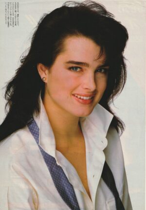 Brooke Shields teen magazine pinup open collar shirt Japan