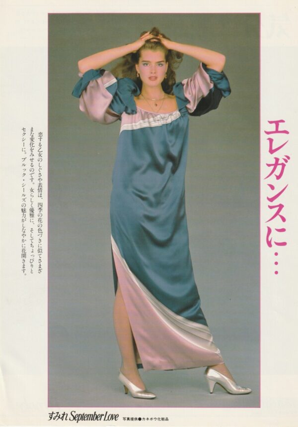 Brooke Shields teen magazine pinup clipping Japan double sided dress - Image 2